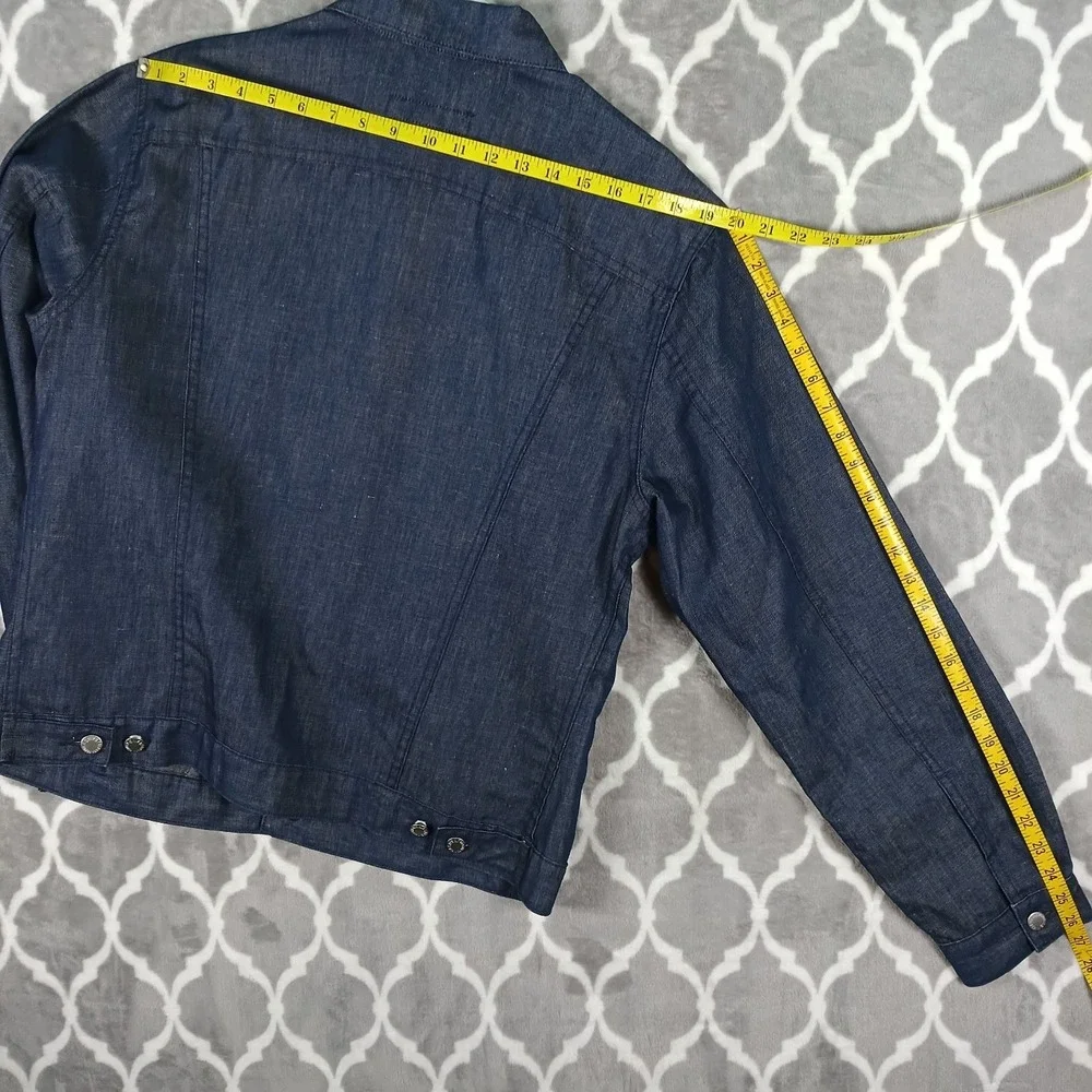 Banana Republic Denim Shirt Jacket Men Large Dark Wash Indigo Heritage Y2K
